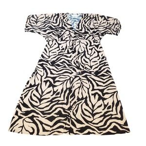 BAIIA Cecile Kaftan Dress Valencia Animal Print XXL Eco-Luxe Sustainable Resort